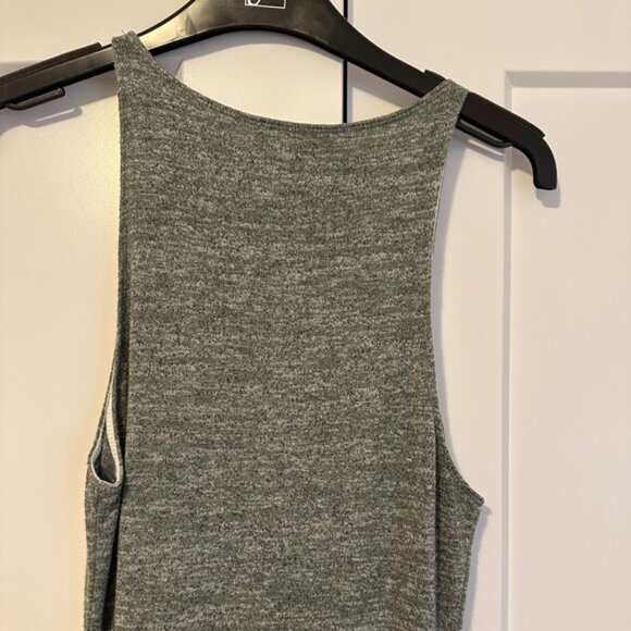 Aritzia Wilfred Free Heathered Green Sheath Midi Dress Size Medium - Picture 6 of 8